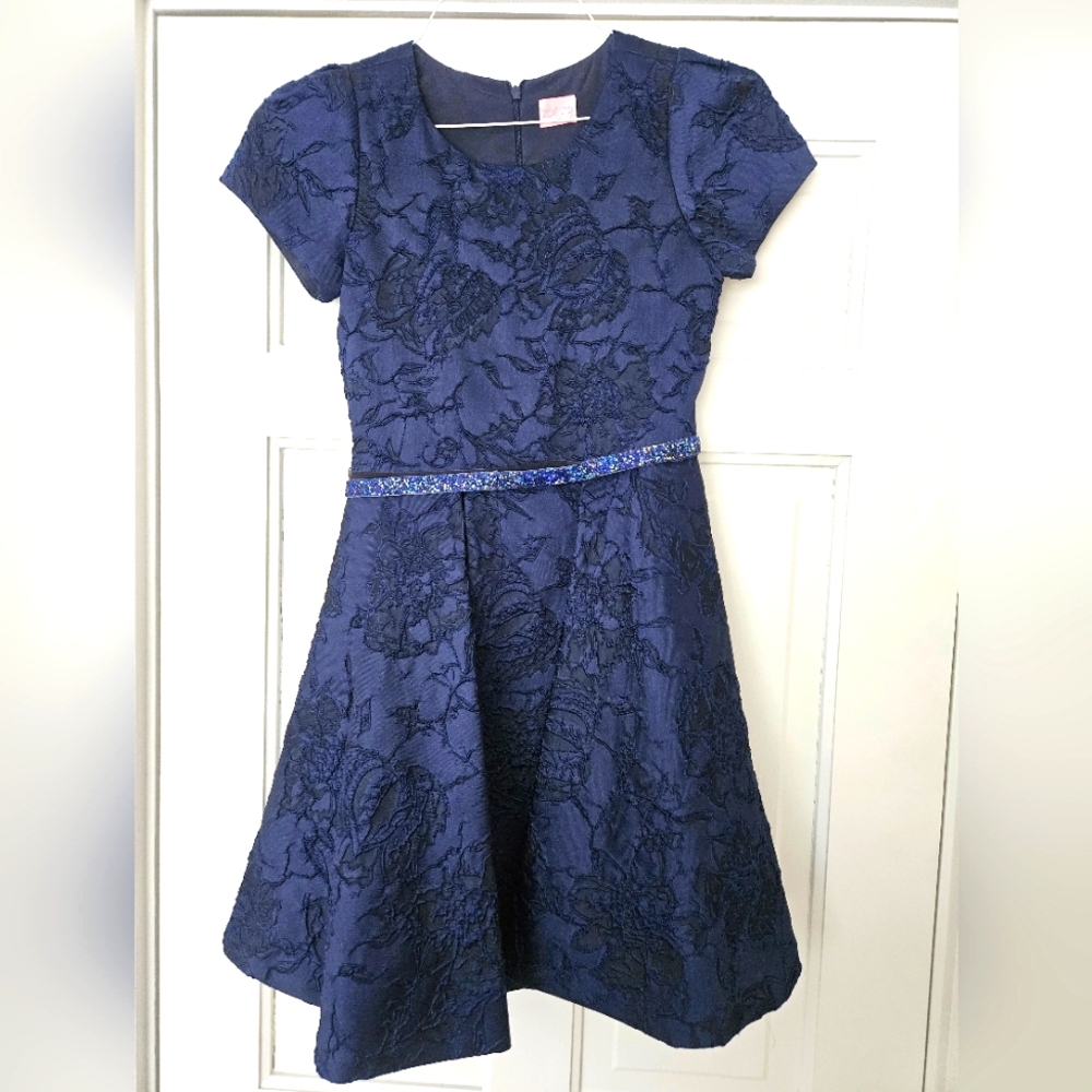 Zoe Ltd, Girls navy dress size 14,